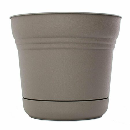 BBQ INNOVATIONS 12.75 x 14 in. Plastic Saturn Planter, Charcoal BB2514167